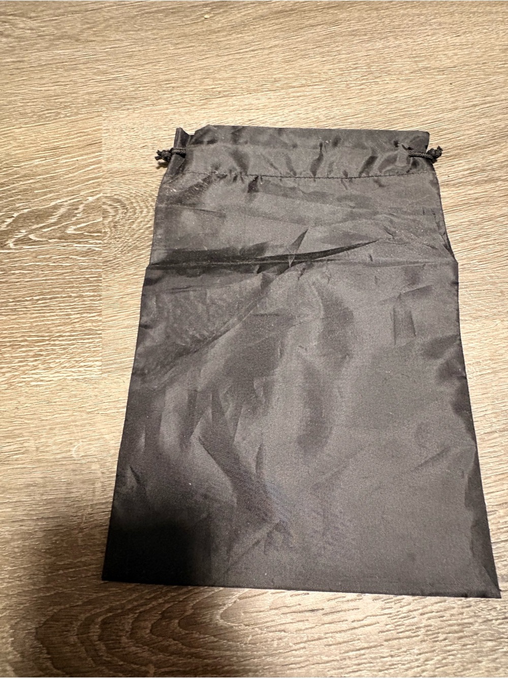 Black Travel Drawstring Dust Pouch - Protective Travel Bag